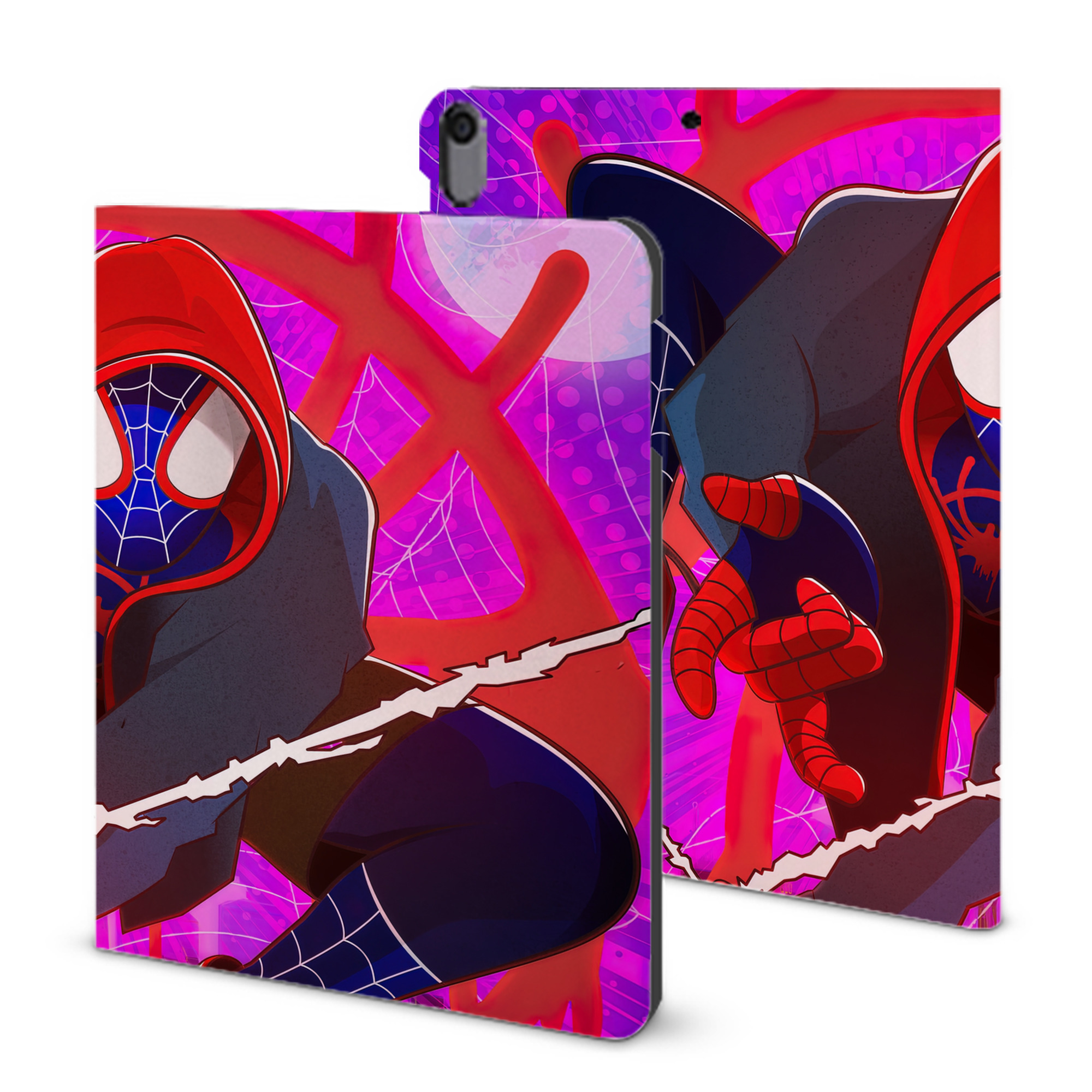 （画像用） Spider Man スパイダーマン IPad ケース ブック型 PUレザー TPU 耐衝撃 軽量 薄型 ペン収納なし 全面保護 IPad 各モデル対応